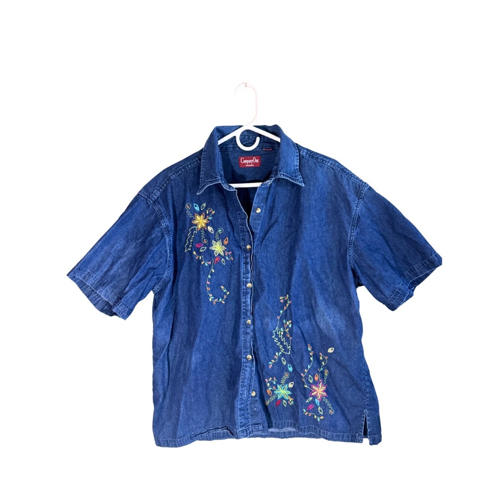 Vintage Embroidered Denim Shirt